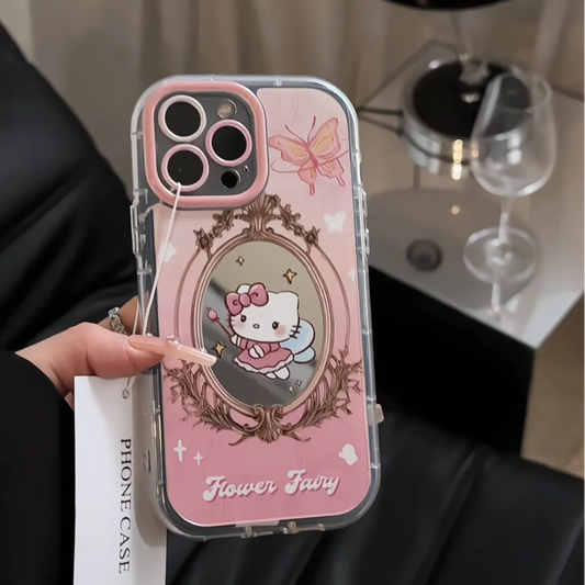 HiPookies™ Mirror Cream Hello Kitty Case For iPhone 16 Series