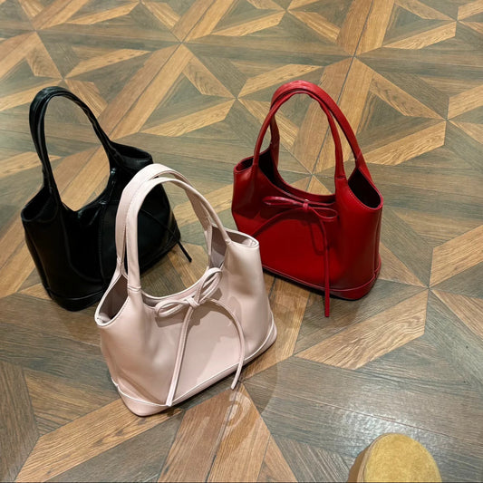 HiPookies™ Korean Bow Solid Pookie Tote Bag