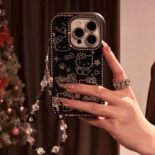 iPhone Series Shiny Kitty Black Phone Case