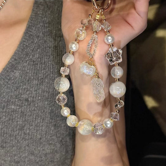 Ivory Big Pearl Phone Charm Chain