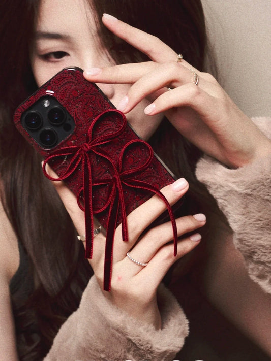 iPhone Series Red Bow Style Phone Case
