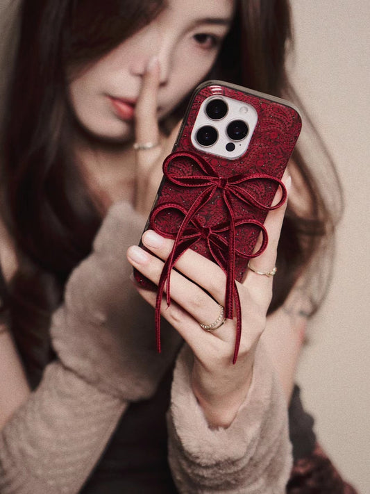 iPhone Series Red Bow Style Phone Case