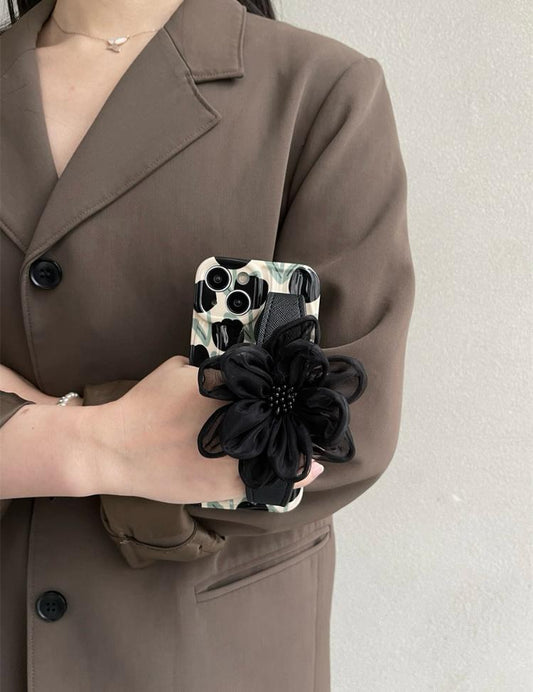 Black Rose iPhone Series Mobile Back Cover