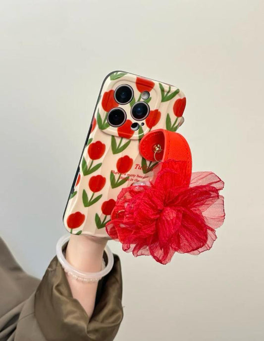 Blooming Beauty with Red Style iPhone Case
