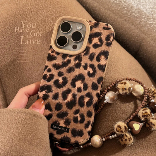 iPhone Series Retro Leopard Print Phone Case