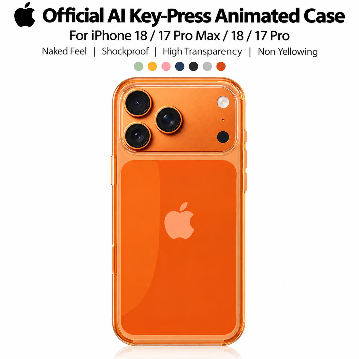 Official AI Key-Press Animated Case for iPhone 18 / 17 Pro Max / 18 / 17 Pro