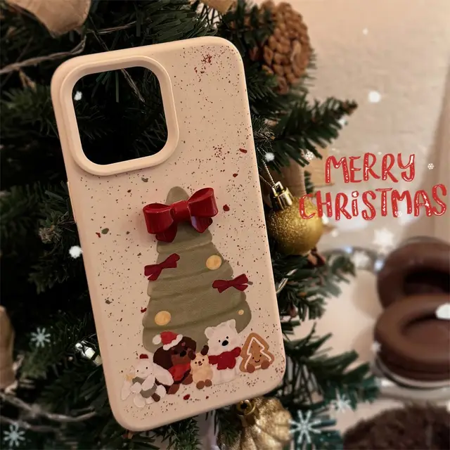 iPhone Series Christmas Tree Bowknot Phone Case