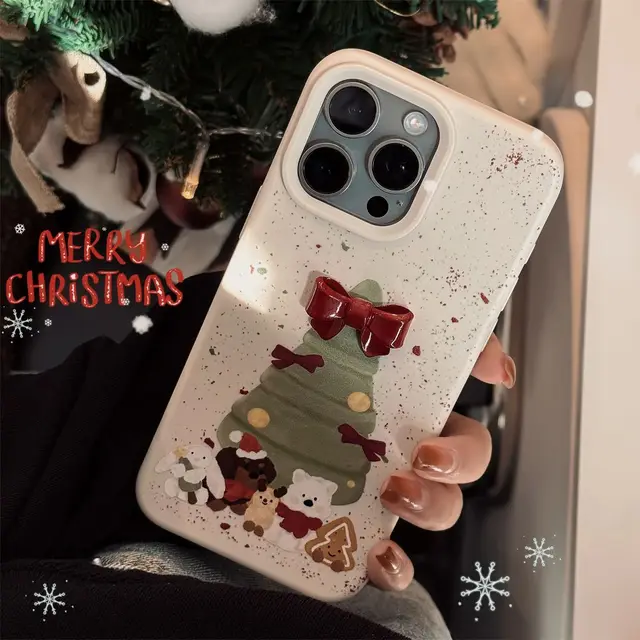 iPhone Series Christmas Tree Bowknot Phone Case