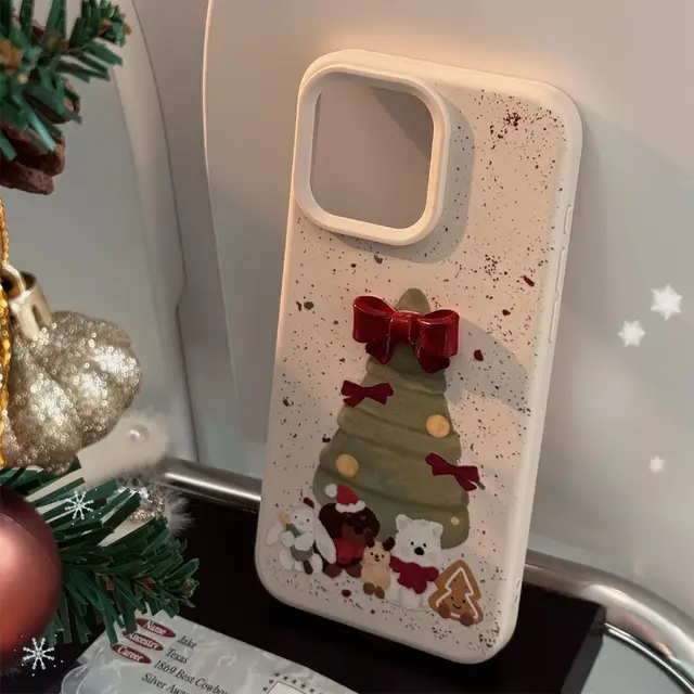 iPhone Series Christmas Tree Bowknot Phone Case