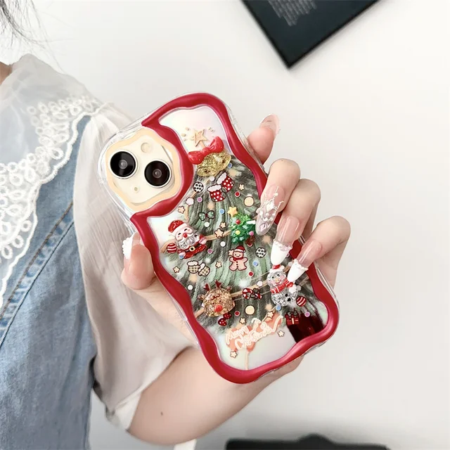 iPhone Series Three Dimensional Christmas Phone Case