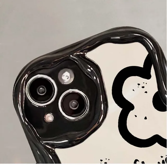 iPhone Series Flower Case with Heart Beaded Chain