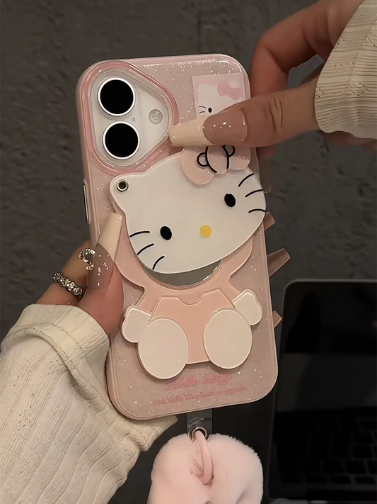 HiPookies™ Hello Kitty Glitter Mirror TPU Case For iPhone 16 Series
