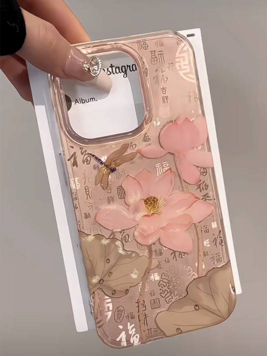 HiPookies™ Chinese Dragonfly & Lotus Case  for iPhone 16 Series
