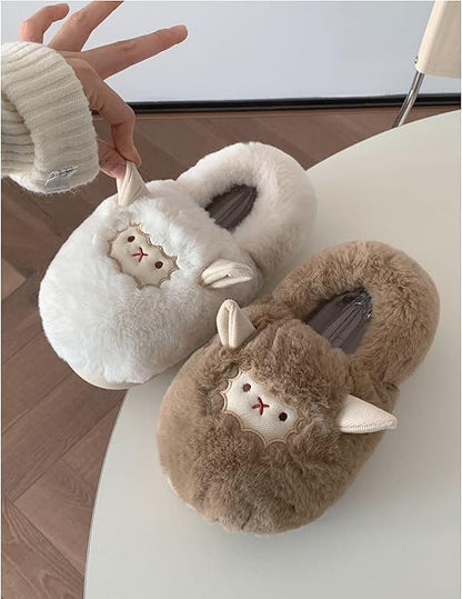 HiPookies™ Brown Sheep-Themed Cozy Slippers