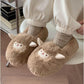 HiPookies™ Brown Sheep-Themed Cozy Slippers