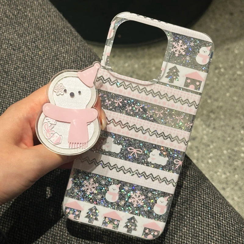 iPhone Series Glittery Christmas Pattern Case