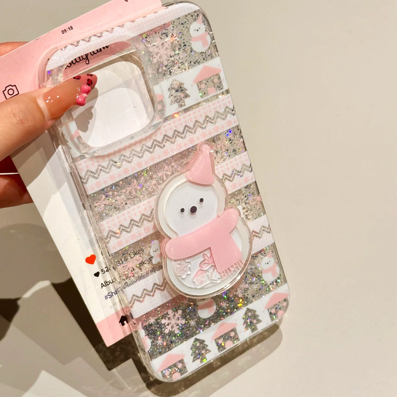 iPhone Series Glittery Christmas Pattern Case