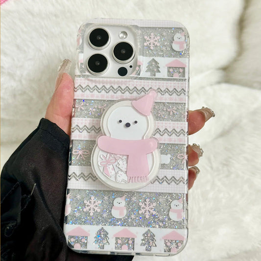 iPhone Series Glittery Christmas Pattern Case