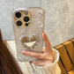 iPhone Series Studded Heart Silver Phone Case