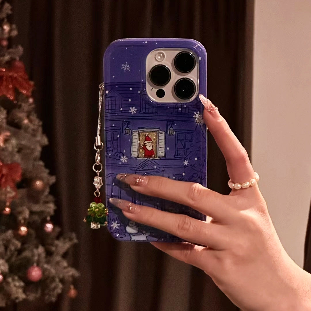 iPhone Series Santa Standing At Window Case