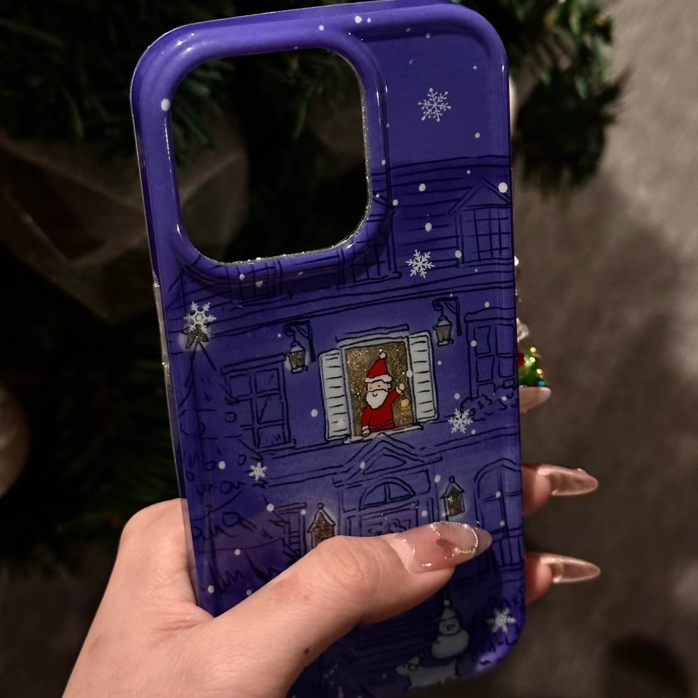 iPhone Series Santa Standing At Window Case