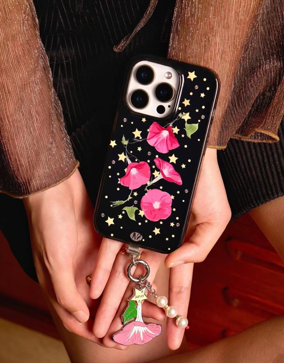 iPhone Series Black Starry Tulip Phone Case