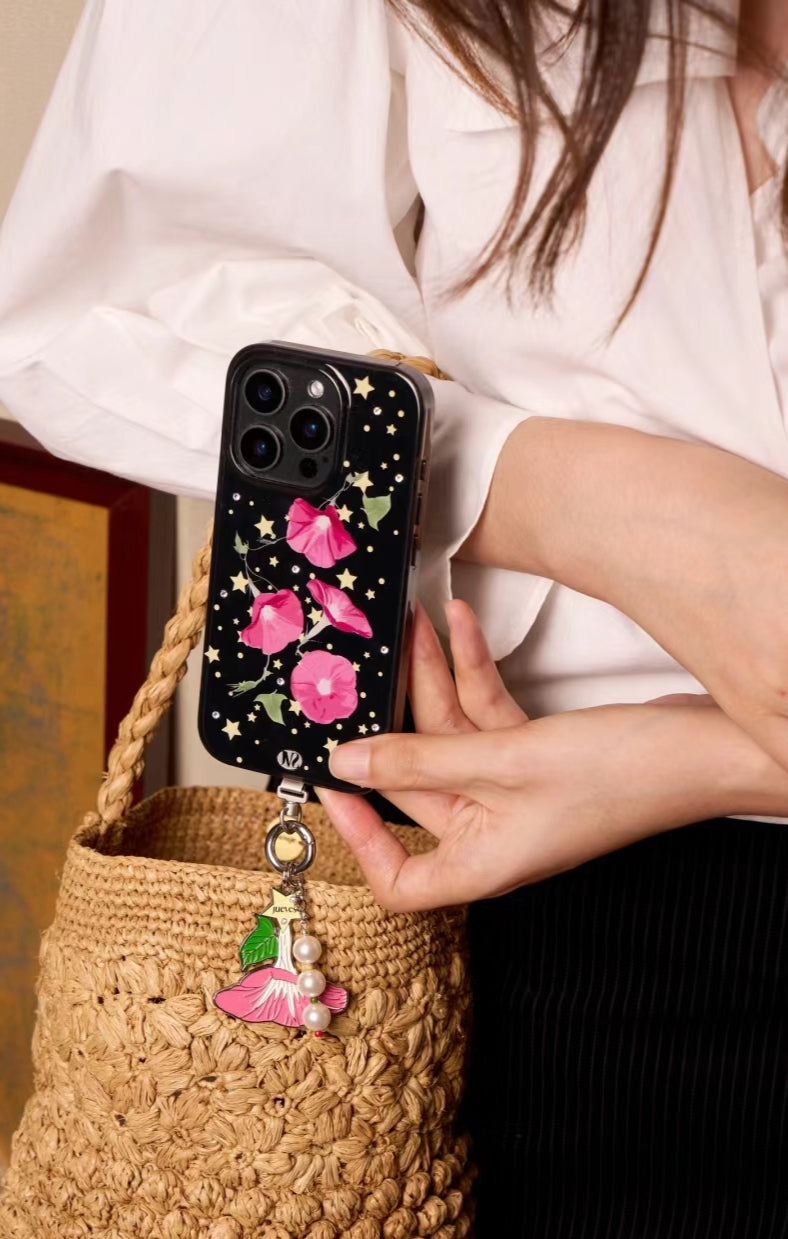 iPhone Series Black Starry Tulip Phone Case