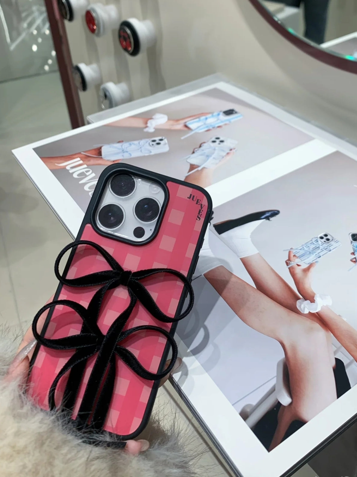 iPhone Series Pink Bow Style Phone Case