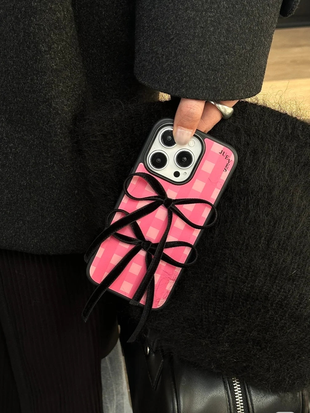 iPhone Series Pink Bow Style Phone Case