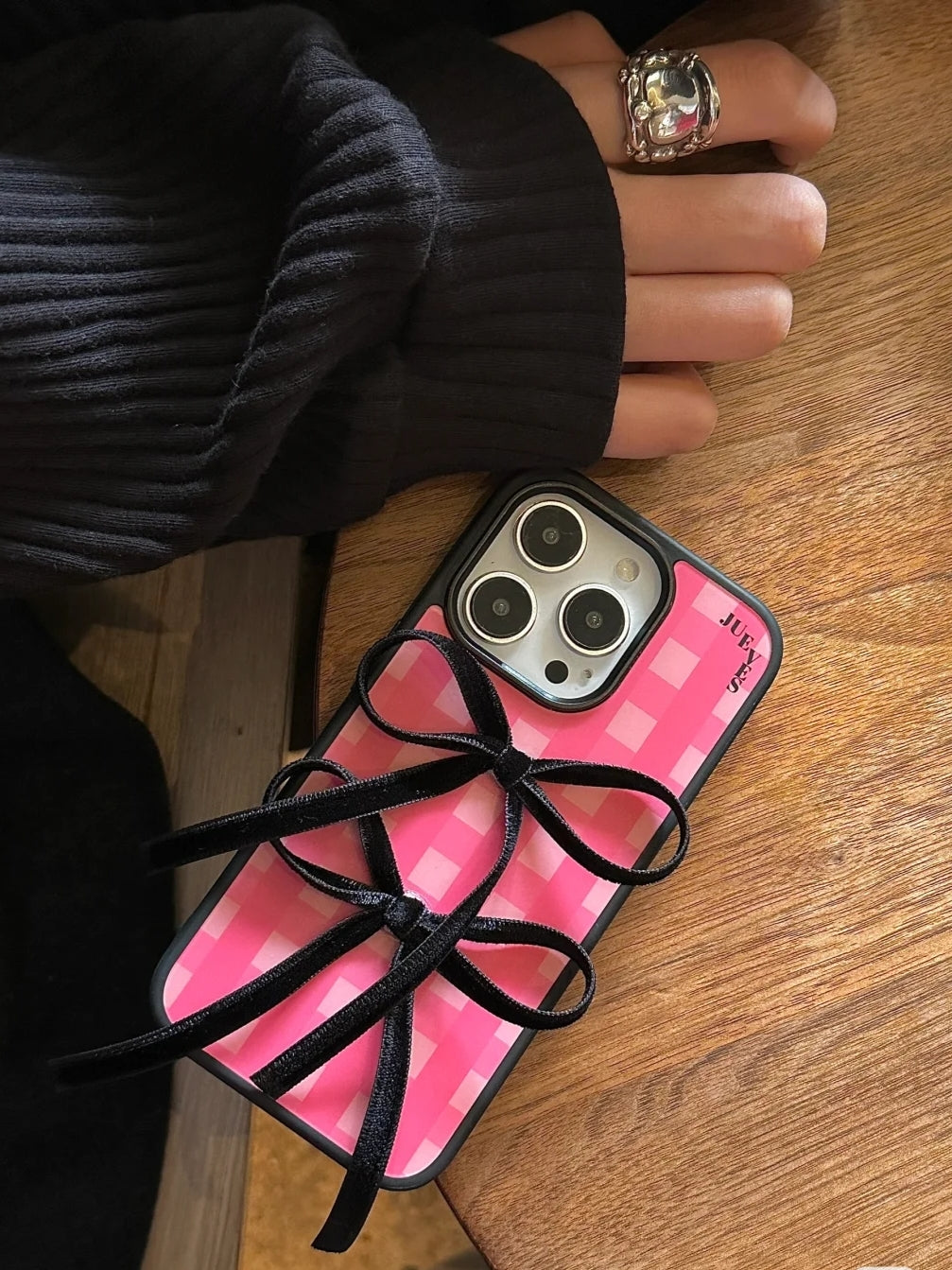iPhone Series Pink Bow Style Phone Case