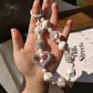 Love Heart Short Water Diamond Balls Phone Charm Chain