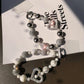 Love Heart Short Water Diamond Balls Phone Charm Chain