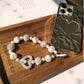 Love Heart Short Water Diamond Balls Phone Charm Chain