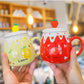 Kawaii Fruit Strawberry Avocado Ceramic Cup (500ml)