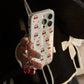 iPhone Series Red Cherries Case with Phone Charm