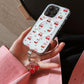 iPhone Series Red Cherries Case with Phone Charm