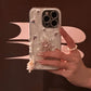 iPhone Series Studded Snowflake Silver Phone Case