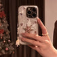 iPhone Series Studded Snowflake Silver Phone Case