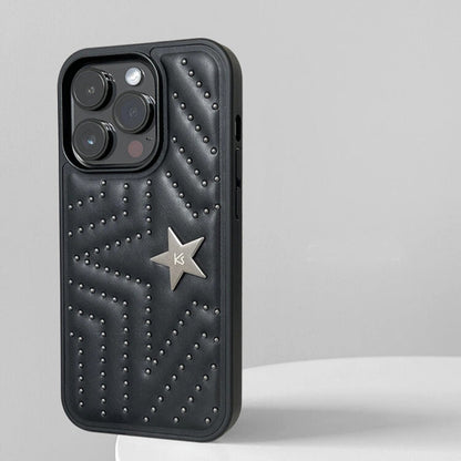 iPhone Series Luxury Leather Shiny Star Phone Case