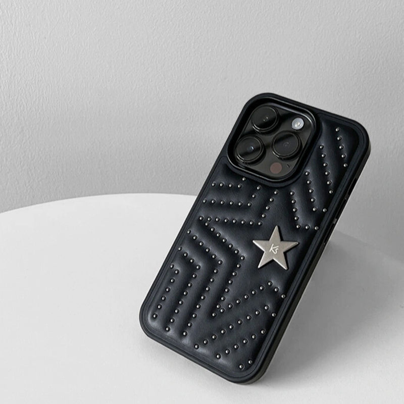 iPhone Series Luxury Leather Shiny Star Phone Case