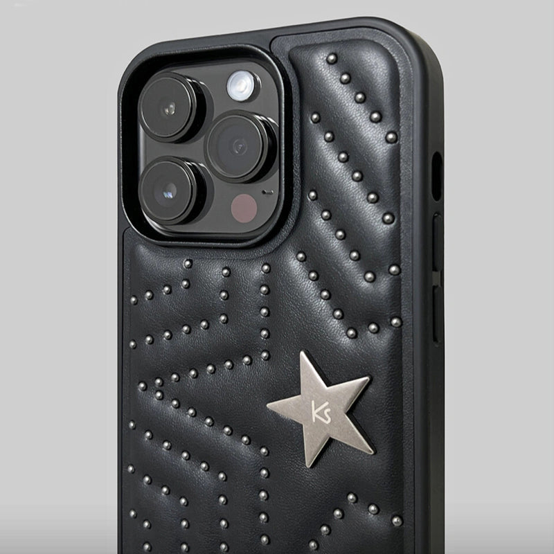 iPhone Series Luxury Leather Shiny Star Phone Case