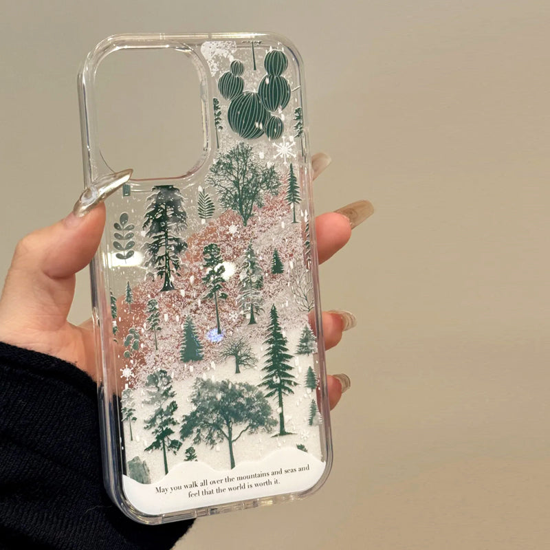 iPhone Series Snow Forest Transparent Phone Case