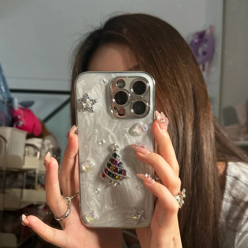 iPhone Series Studded Christmas Tree Case