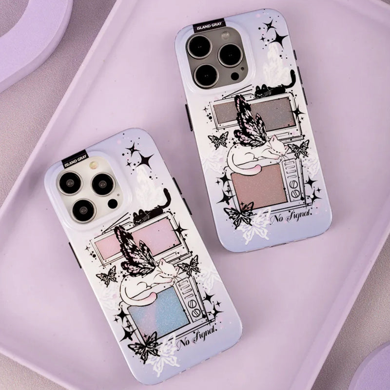 iPhone Series Vintage Cat Butterfly Phone Case