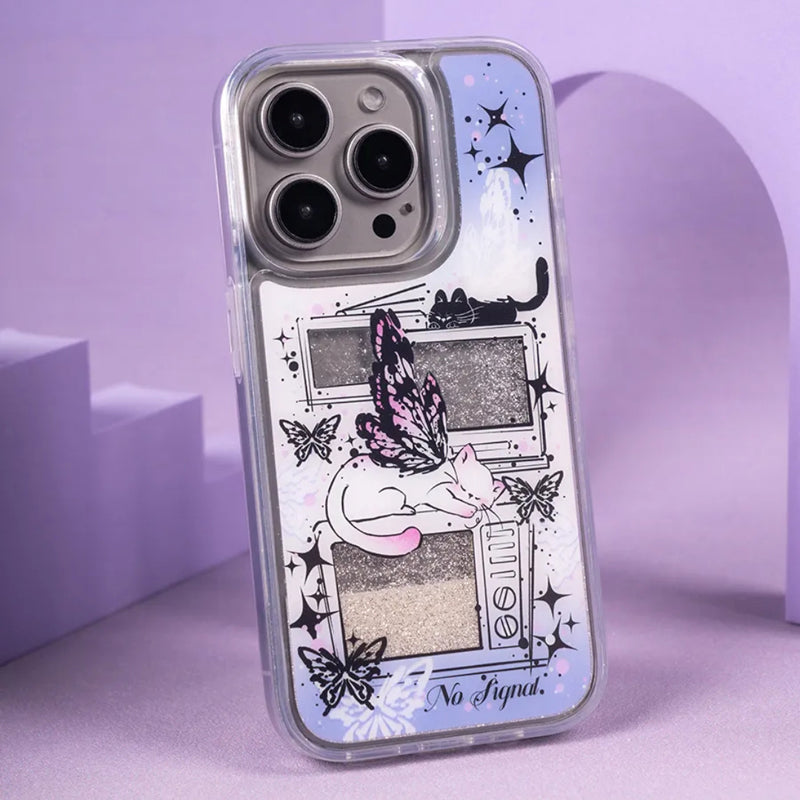 iPhone Series Vintage Cat Butterfly Phone Case