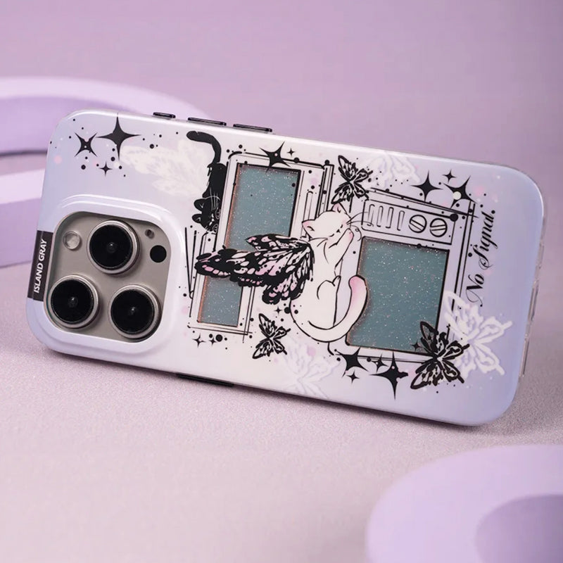 iPhone Series Vintage Cat Butterfly Phone Case