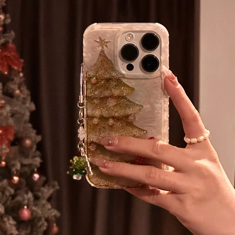iPhone Series Glittery Christmas Tree Case