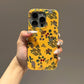 iPhone Series Yellow Floral Sparkly Phone Case