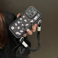 iPhone Series Luxury Black Rope Sling Case with Cap Zipper