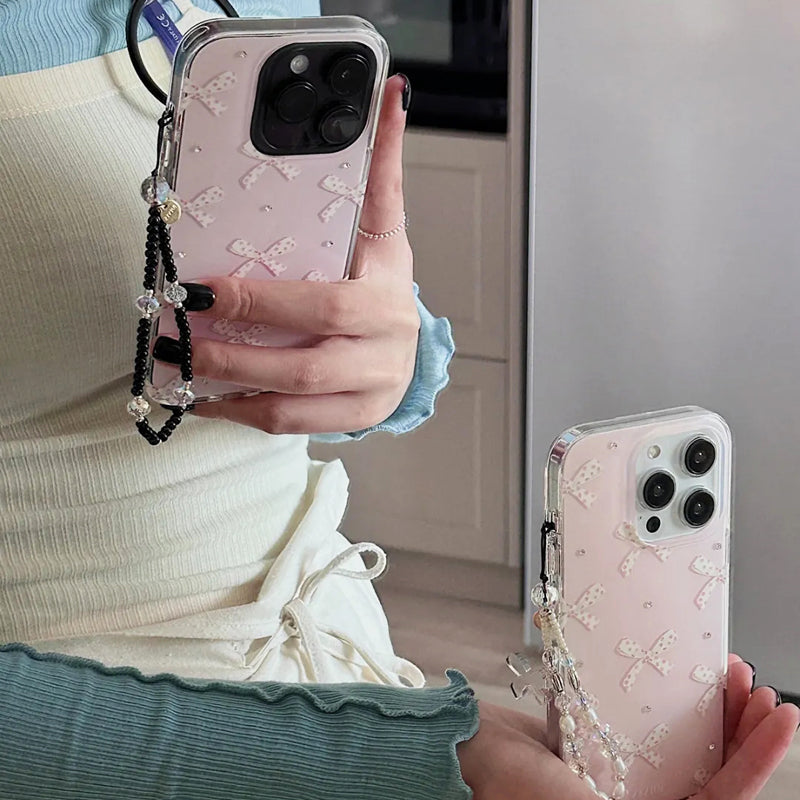 iPhone Series Luxury Pink Little Bows Phone Case